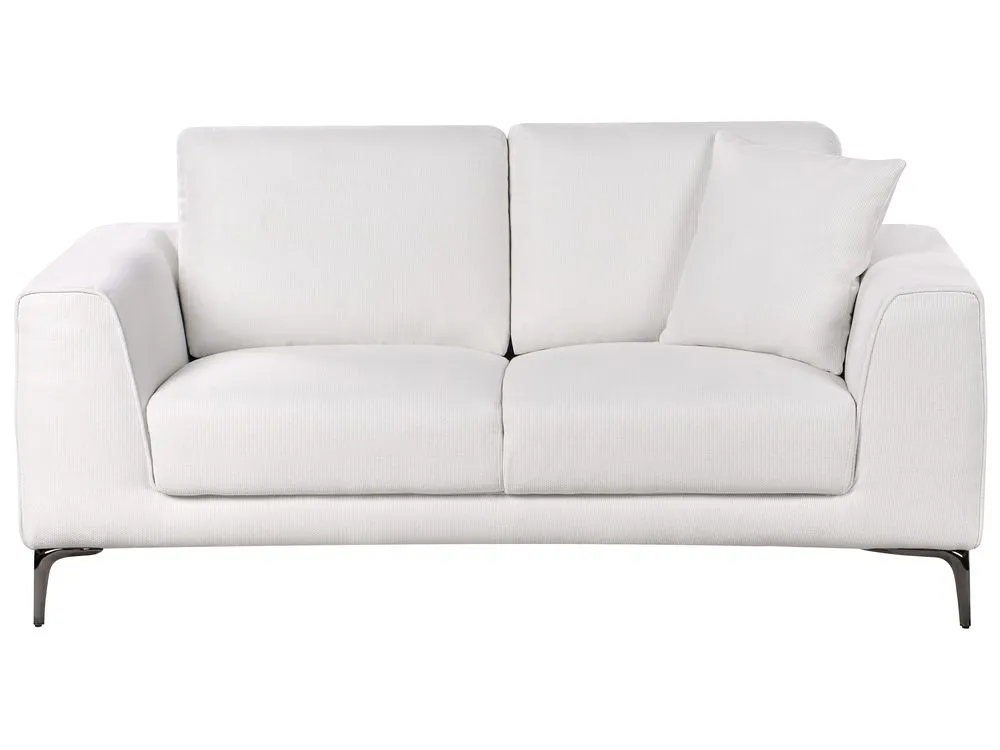 2 Seater Fabric Sofa White REINEN