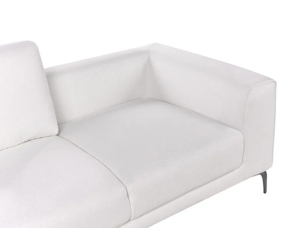 2 Seater Fabric Sofa White REINEN