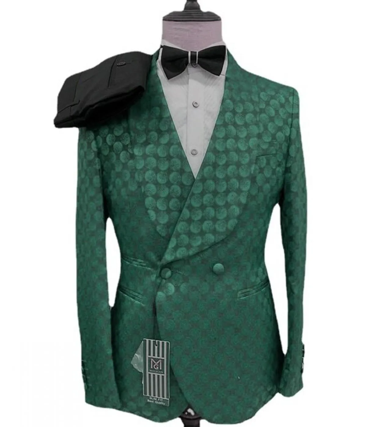 2022 Fashion New Mens Casual Boutique Business Wedding Host Show Abito doro Completo a due pezzi Blazer Giacca Cappotto Pantal