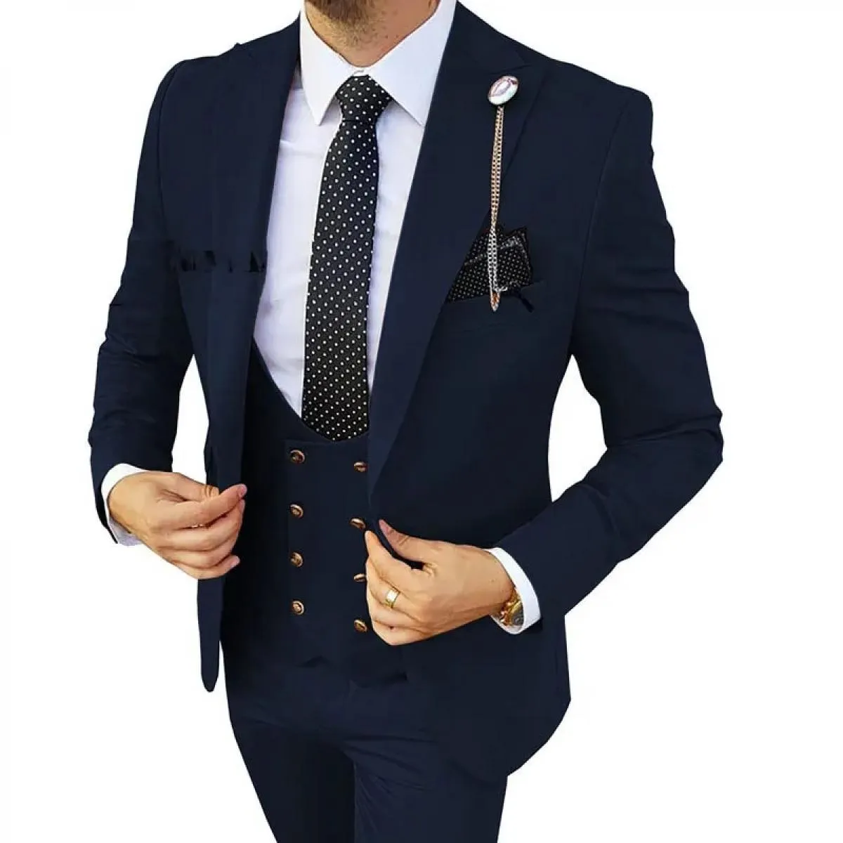 3 pezzi set blazer giacca pantaloni gilet / vestito da uomo 2023 New Business moda matrimonio vestiti host slim fit cappotto pan