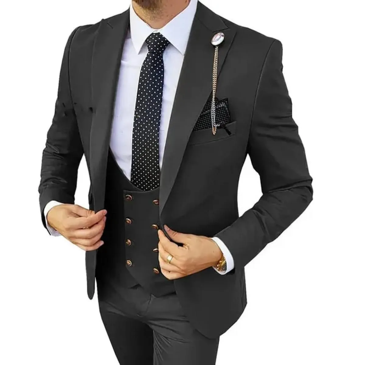 3 pezzi set blazer giacca pantaloni gilet / vestito da uomo 2023 New Business moda matrimonio vestiti host slim fit cappotto pan