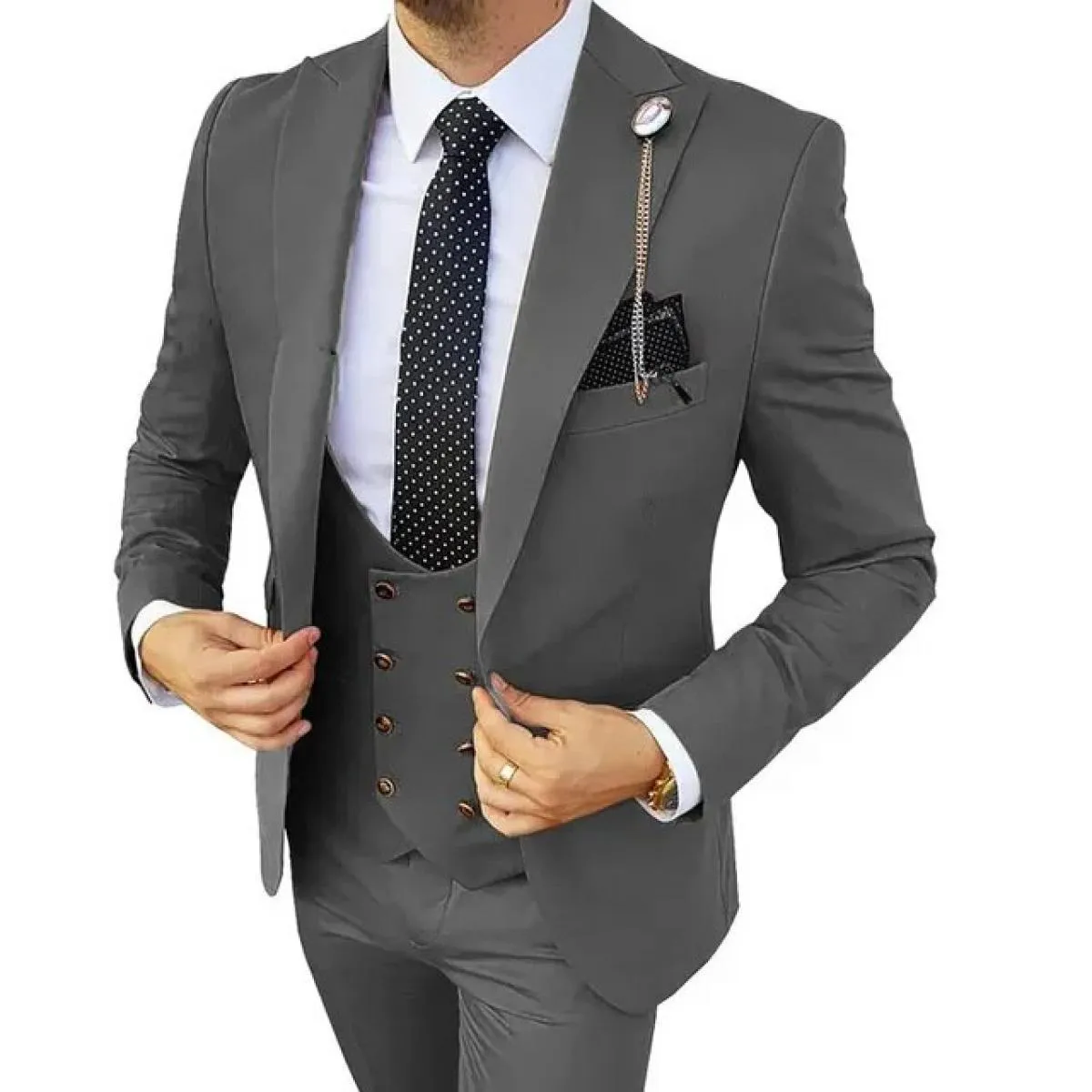 3 pezzi set blazer giacca pantaloni gilet / vestito da uomo 2023 New Business moda matrimonio vestiti host slim fit cappotto pan