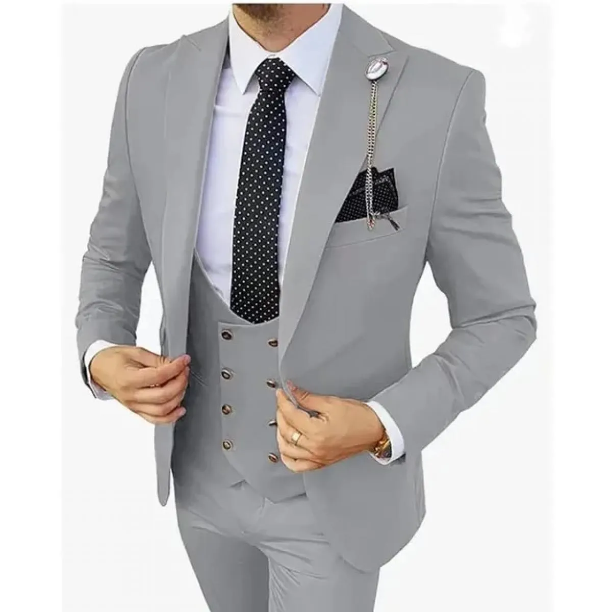 3 pezzi set blazer giacca pantaloni gilet / vestito da uomo 2023 New Business moda matrimonio vestiti host slim fit cappotto pan
