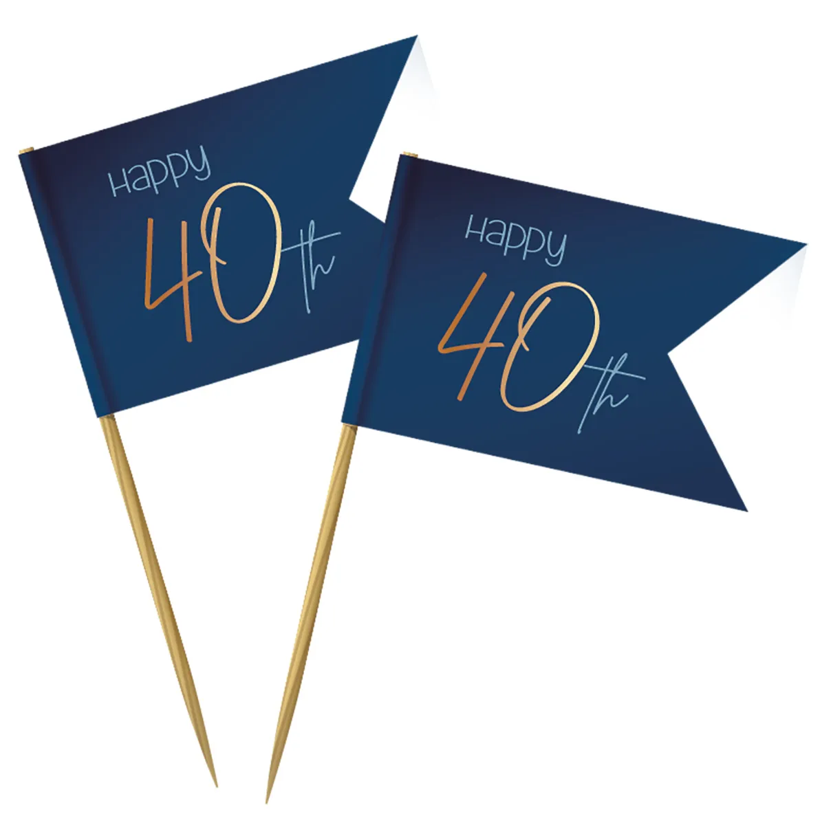 36 stuzzicadenti 40° compleanno blu