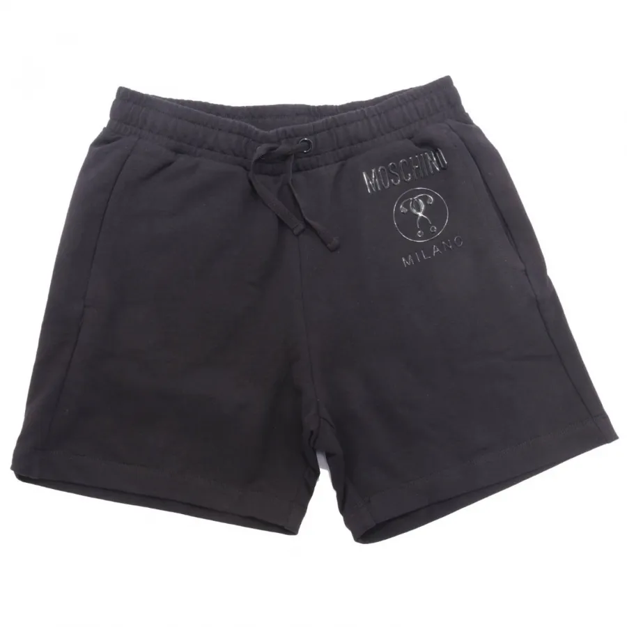 7565AH bermuda bimbo MOSCHINO TEEN black sweat shorts kids