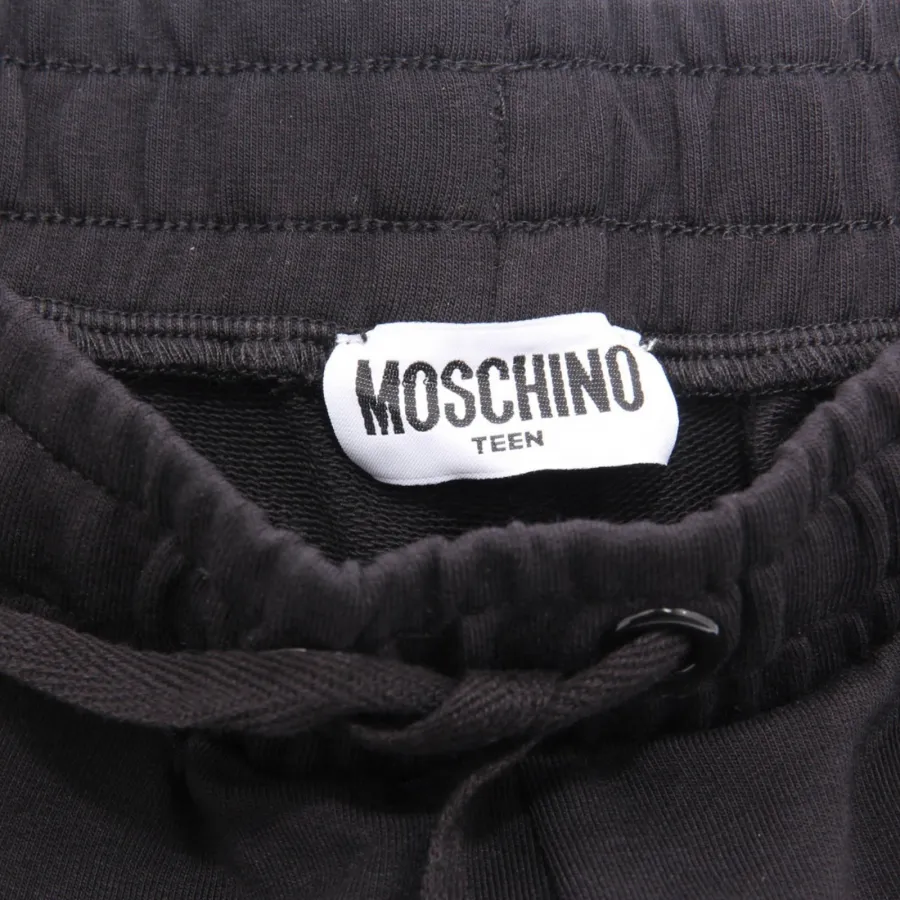 7565AH bermuda bimbo MOSCHINO TEEN black sweat shorts kids