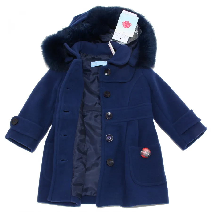 9655L cappotto bimba girl blue BLUMARINE wool/cachemire giacca jacket