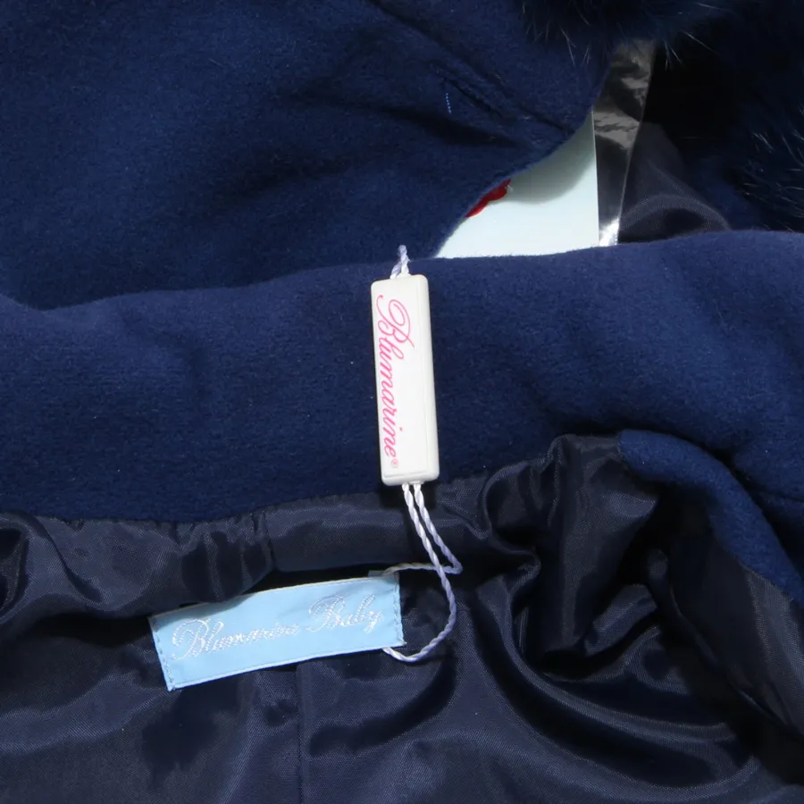 9655L cappotto bimba girl blue BLUMARINE wool/cachemire giacca jacket