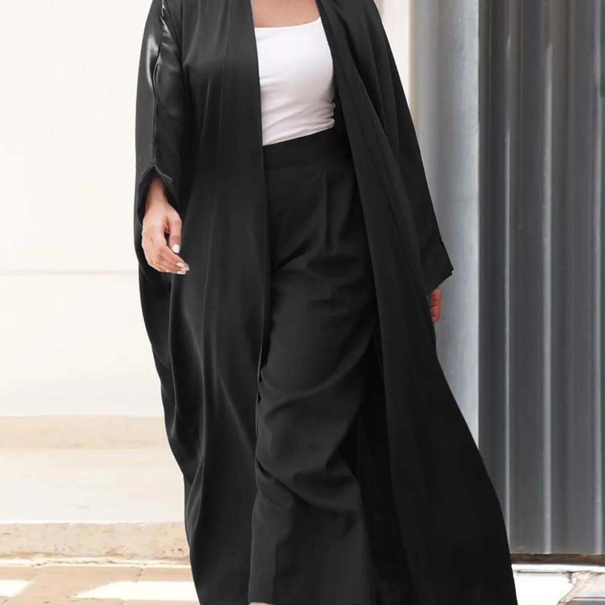 Abito cardigan Abaya Abito lungo in raso Moda Festa da sera Donna Musulmana Marocchino Caftano Jalabiya Islam Abbigliamento da d