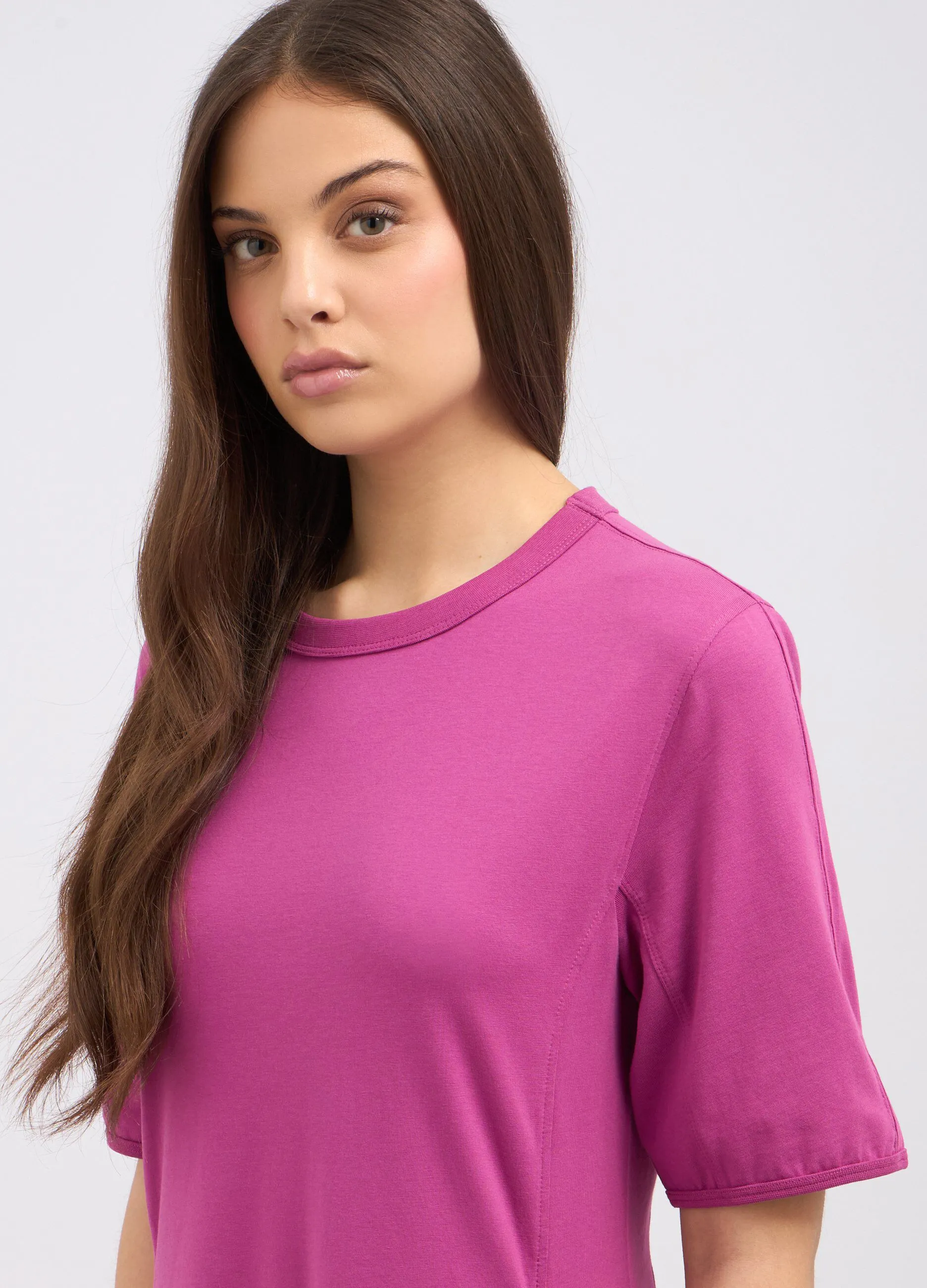 Abito lungo in cotone stretch donna