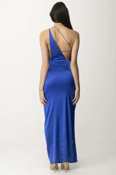 Abito lungo scollo asimmetrico Blue Wave