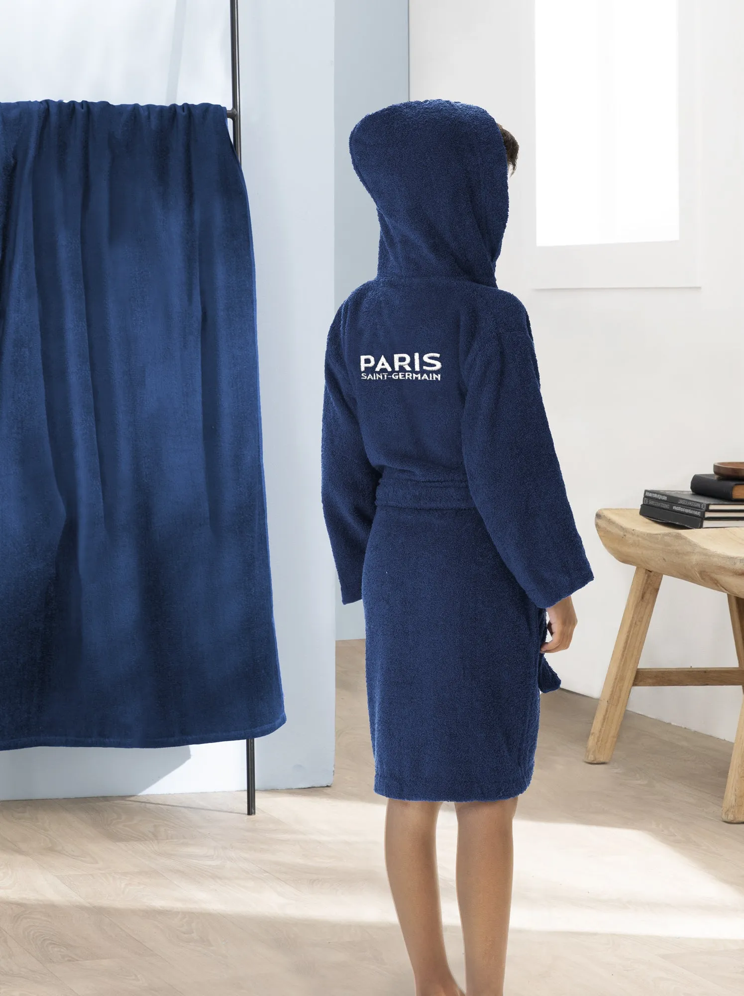 Accappatoio bouclé 'PSG' - BLU
