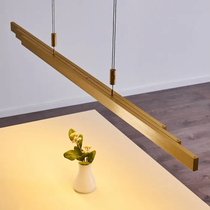 Airolo Lampada a Sospensione LED Ottone, 3-Luci