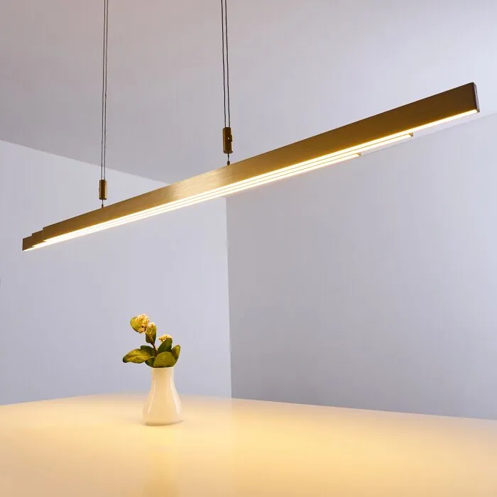 Airolo Lampada a Sospensione LED Ottone, 3-Luci