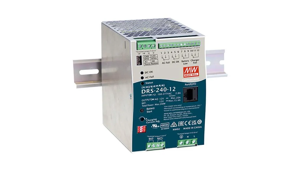 Alimentatore a montaggio su guida DIN MEAN WELL, 48V, 5A, 305V, 240W