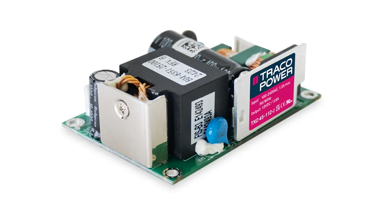 Alimentatore ca/cc TRACOPOWER TXO 45-148-J, 45W, ingresso 120 → 370V cc, uscita 48V cc, 940mA