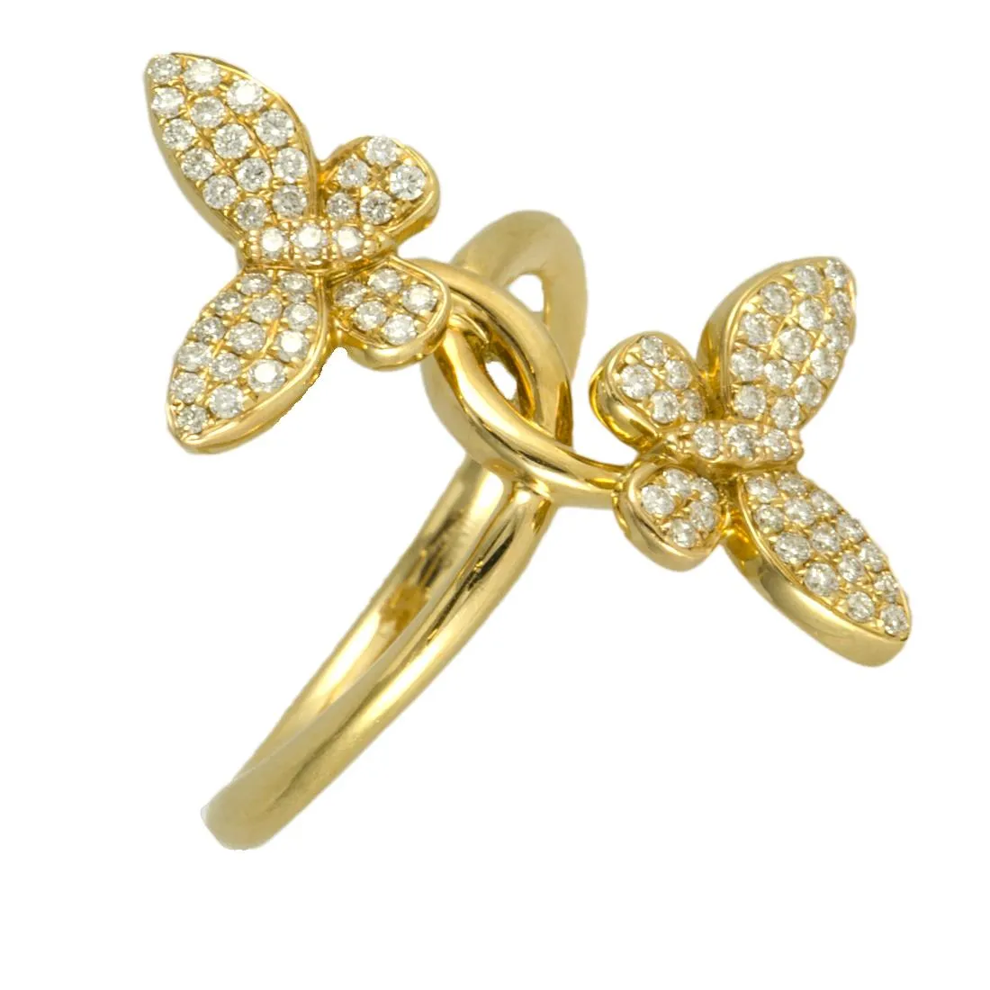 ANELLO IN ORO GIALLO CON DIAMANTI CT 0,32 MIS 14