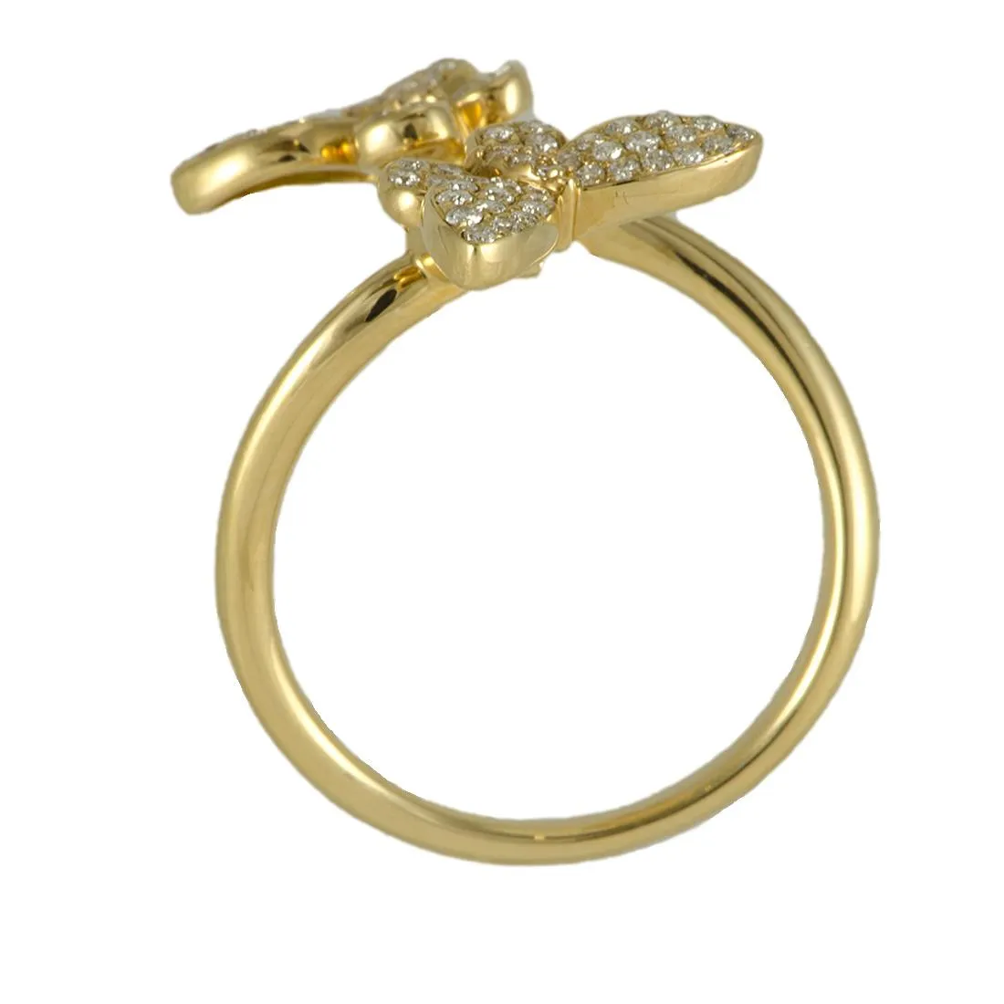 ANELLO IN ORO GIALLO CON DIAMANTI CT 0,32 MIS 14