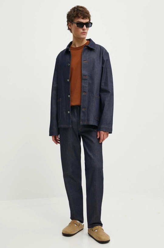 A.P.C. giacca di jeans veste kerlouan logo brodee
