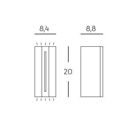 Applique da Esterno SOVIL – VISION Alluminio Antracite LED 4000K