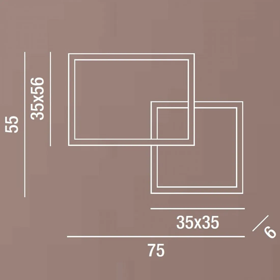 Applique moderna Perenz CROSS 6595 B CT LED bianco dinamico lampada parete soffitto