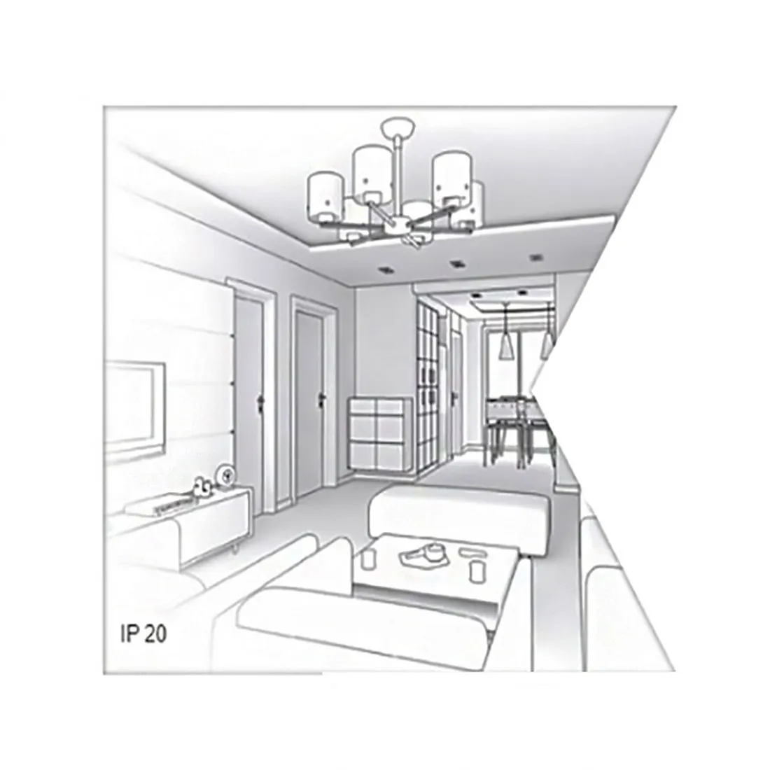 Applique moderna Perenz CROSS 6595 B CT LED bianco dinamico lampada parete soffitto