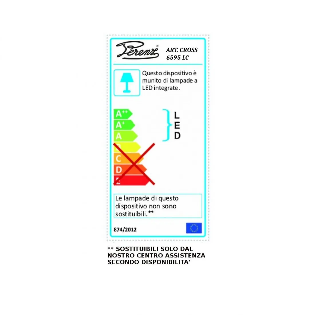 Applique moderna Perenz CROSS 6595 B CT LED bianco dinamico lampada parete soffitto
