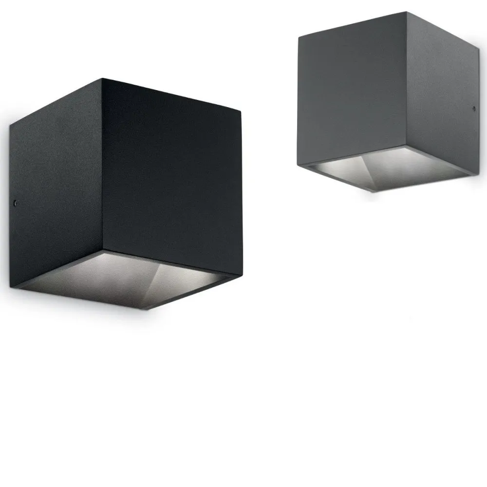 Applique moderno Ideal Lux RUBIK AP1 142302 149738 LED IP44 biemissione lampada parete