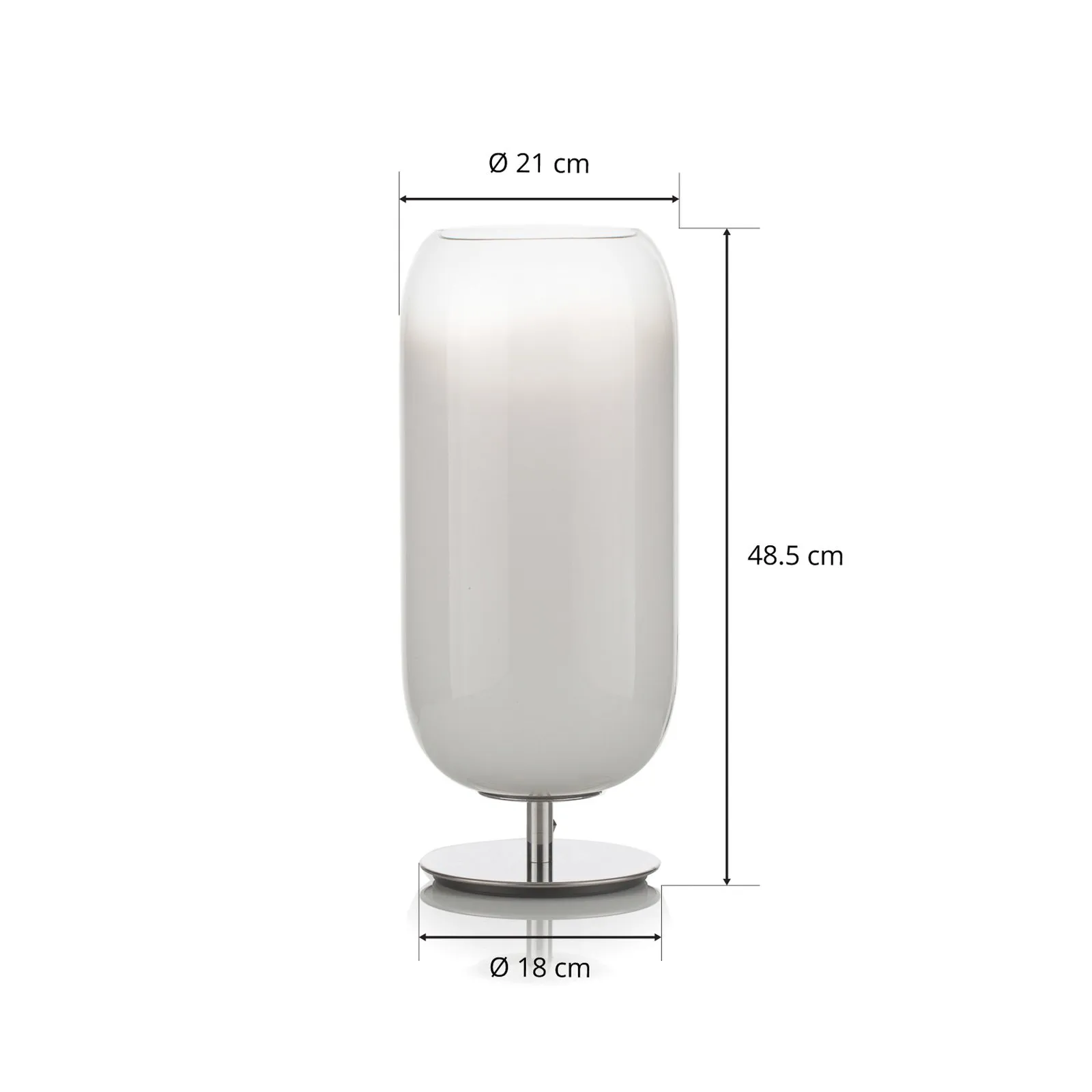 Artemide Gople lampada da tavolo bianco/argento