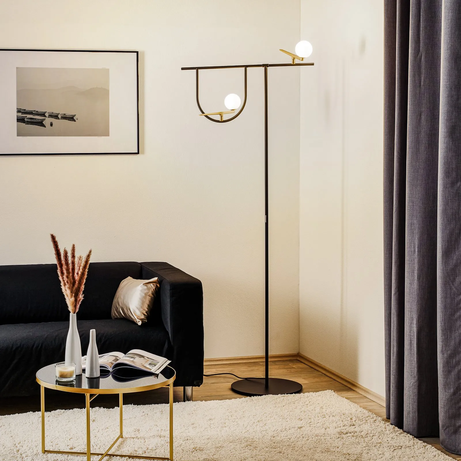 Artemide Yanzi lampada LED da terra, touchdimmer