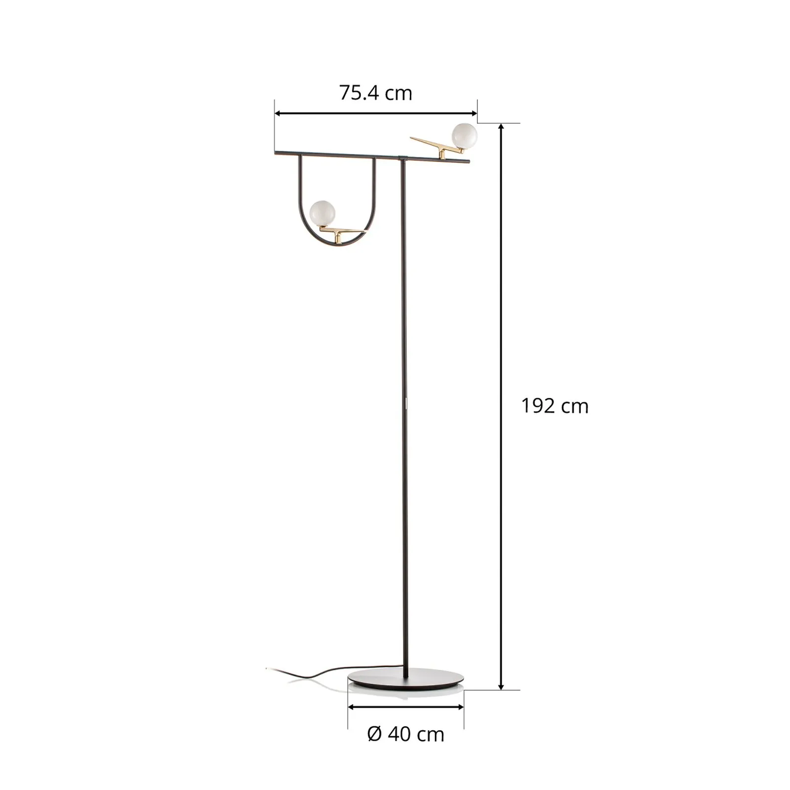 Artemide Yanzi lampada LED da terra, touchdimmer