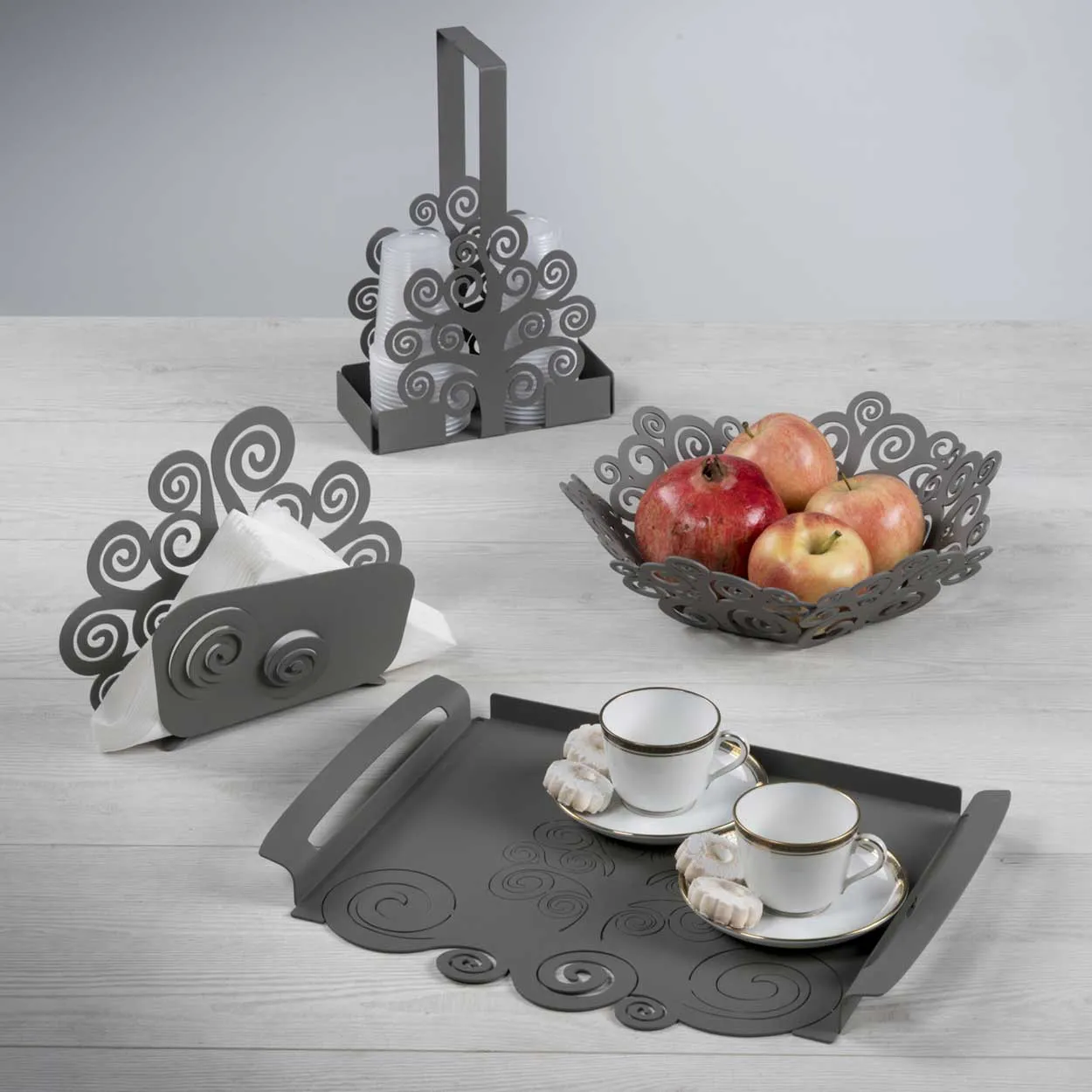 Arti e Mestieri  Centrotavola grande in metallo dal design moderno ed elegante Albero della Vita