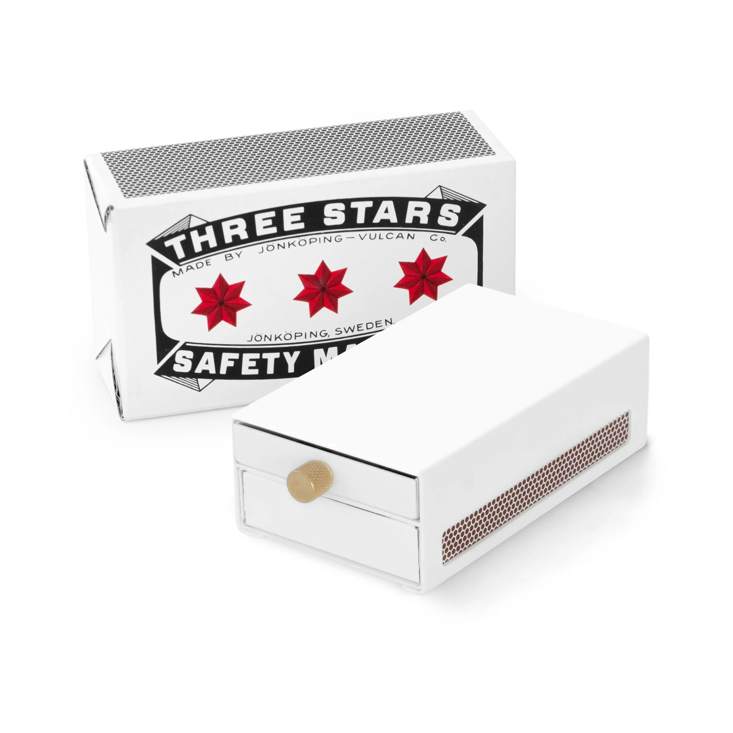 Astuccio per fiammiferi Three Stars grande.jp{font-size:18px}Bianco