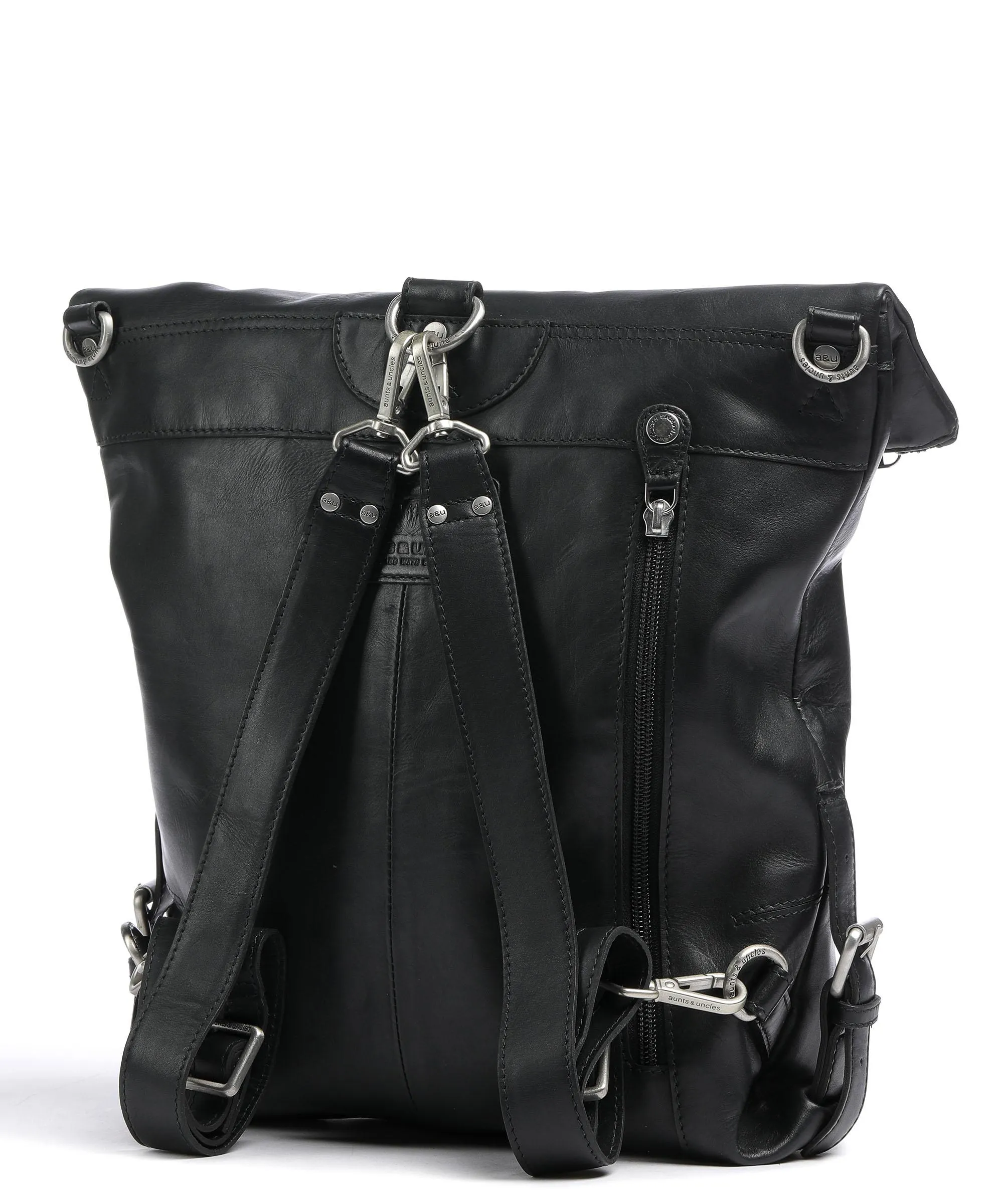  Aunts & Uncles Jamie's Orchard Pomelo Borsa a zainetto 13″ pelle di vacchetta grana nero  