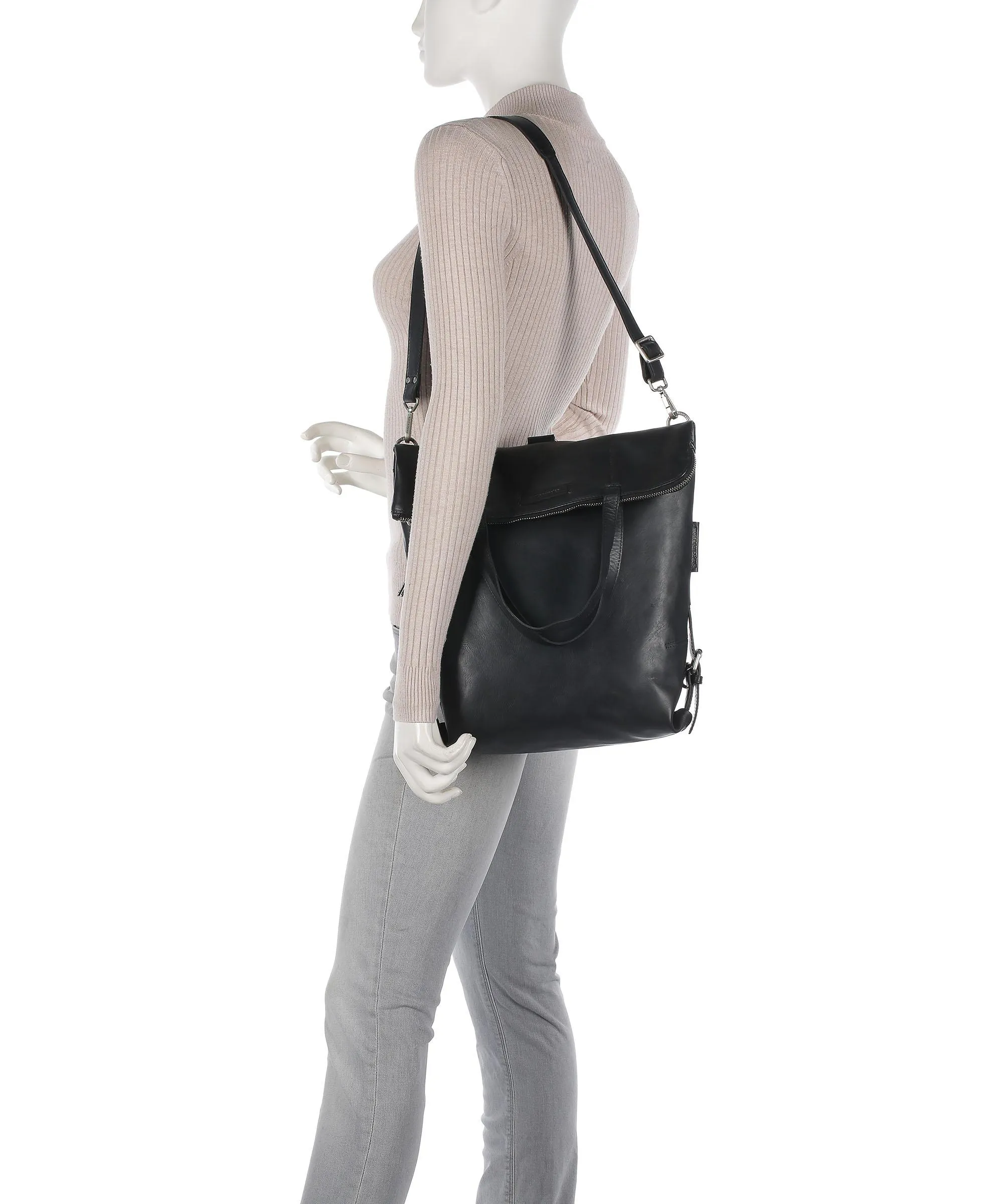  Aunts & Uncles Jamie's Orchard Pomelo Borsa a zainetto 13″ pelle di vacchetta grana nero  