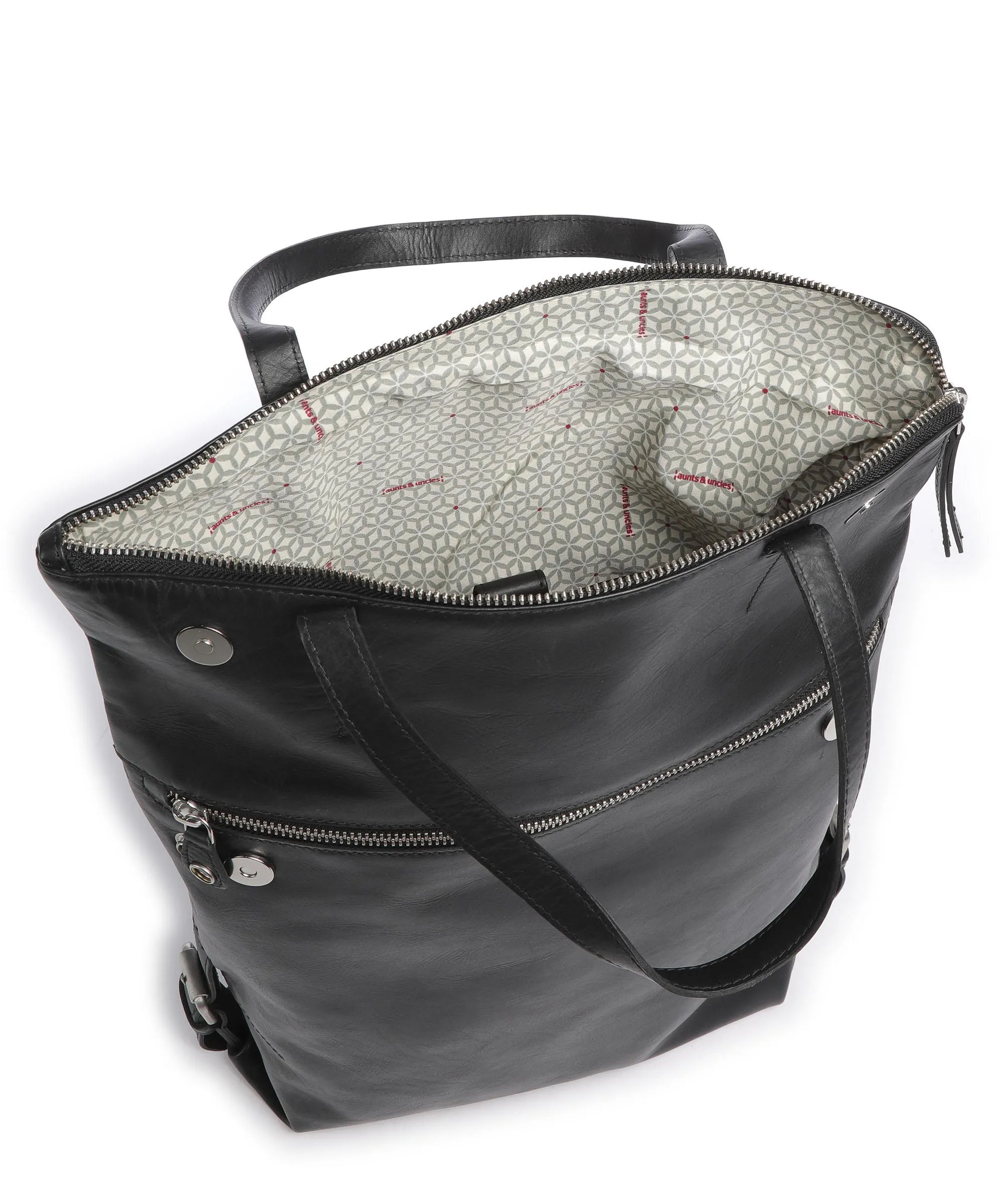  Aunts & Uncles Jamie's Orchard Pomelo Borsa a zainetto 13″ pelle di vacchetta grana nero  