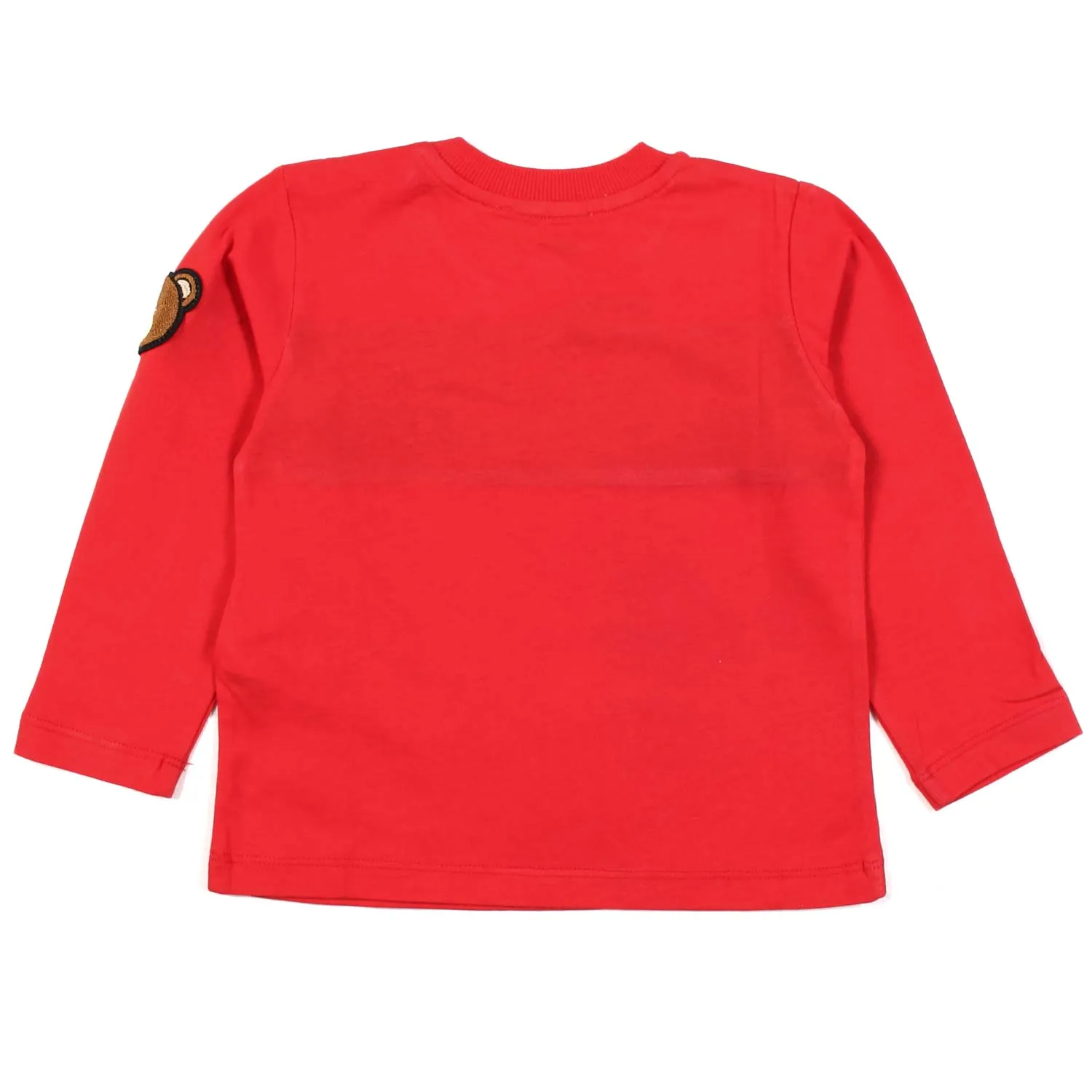Baby T-Shirt Manica Lunga Rossa Con Logo