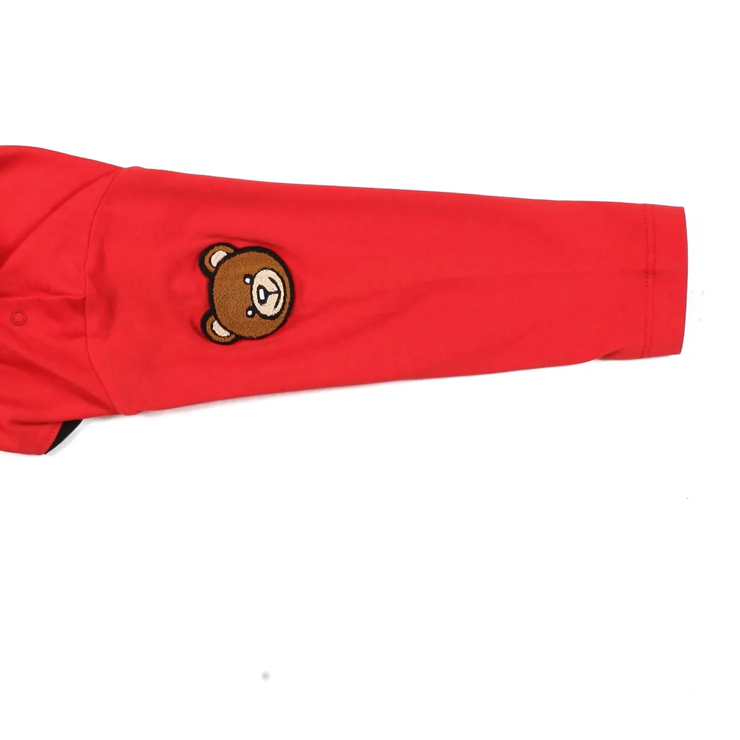 Baby T-Shirt Manica Lunga Rossa Con Logo