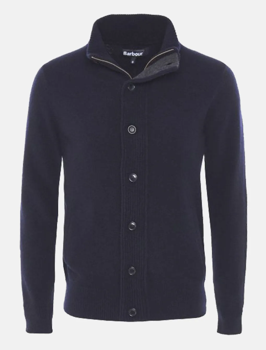 Barbour Zip Through Cardigan Navy