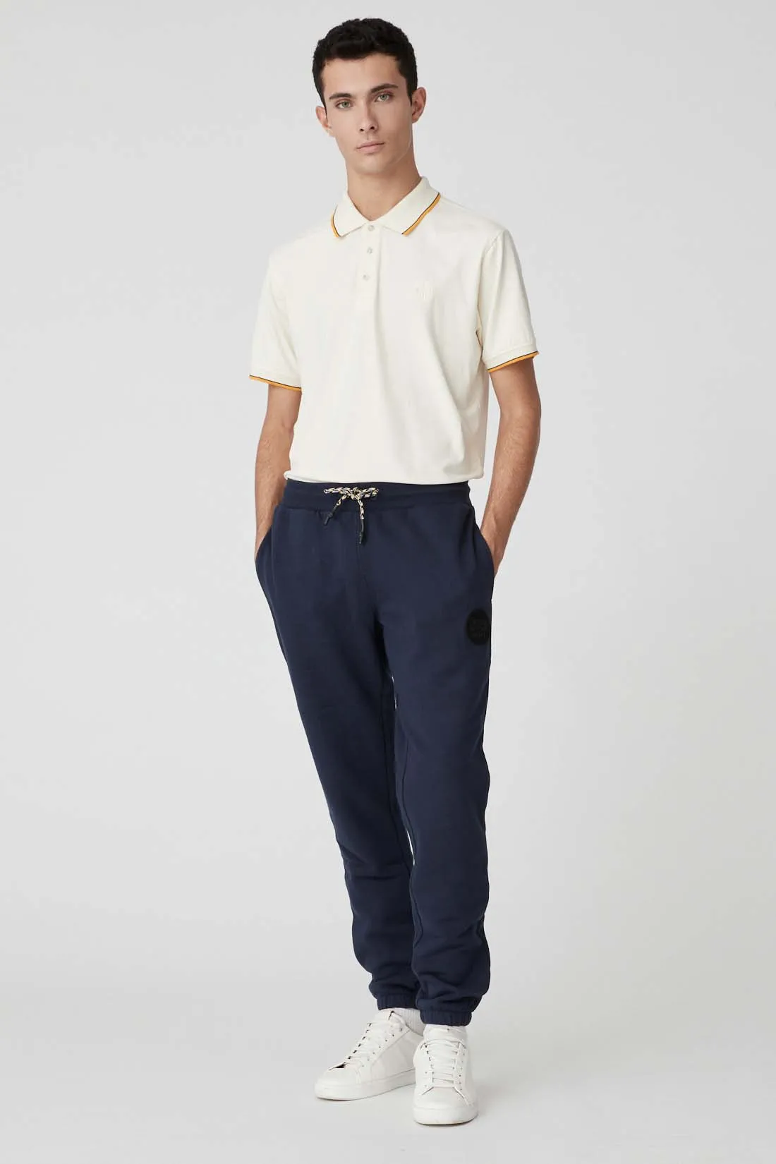 BATES – Pantaloni blu in felpa