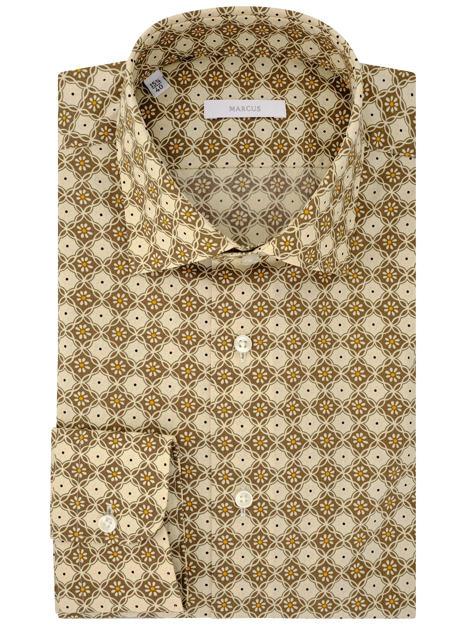 Beige Floral Printed Shirt