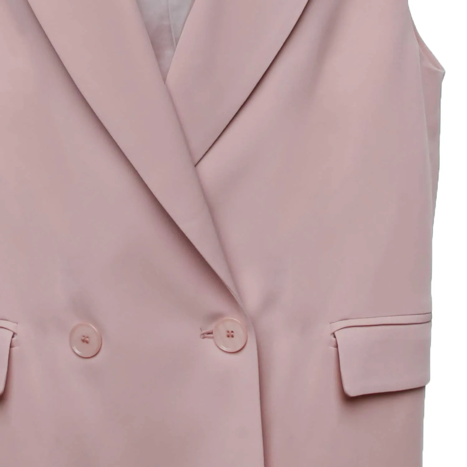 Blazer Gilet Rosa Nude Donna E Teen