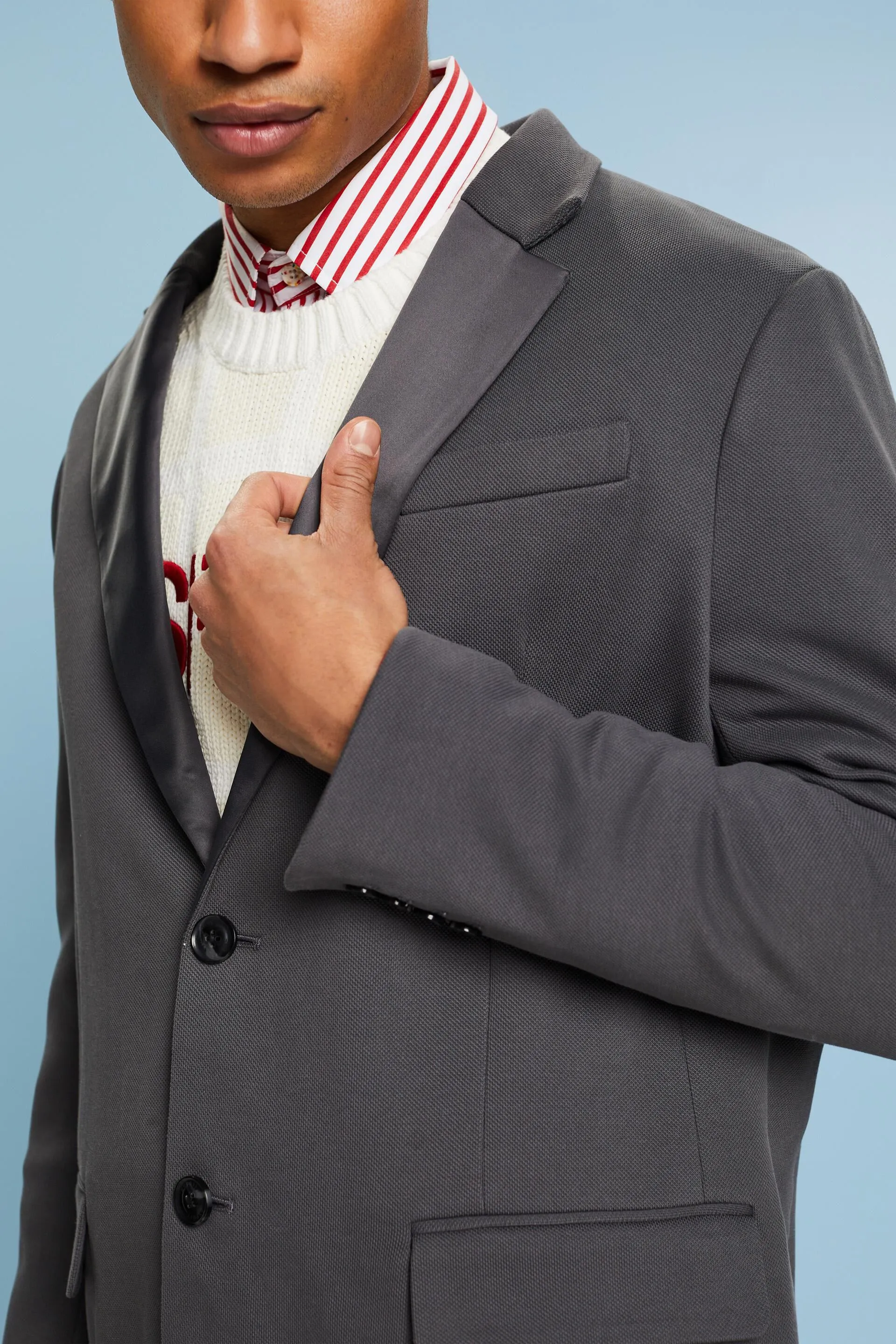 Blazer in jersey piqué strutturato
