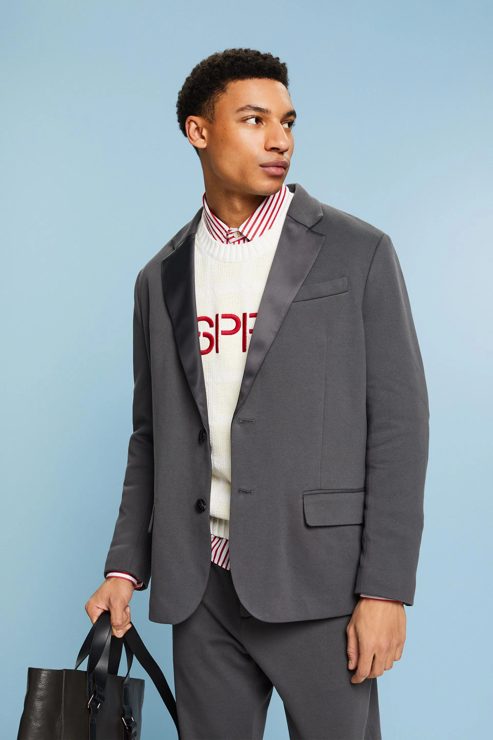 Blazer in jersey piqué strutturato