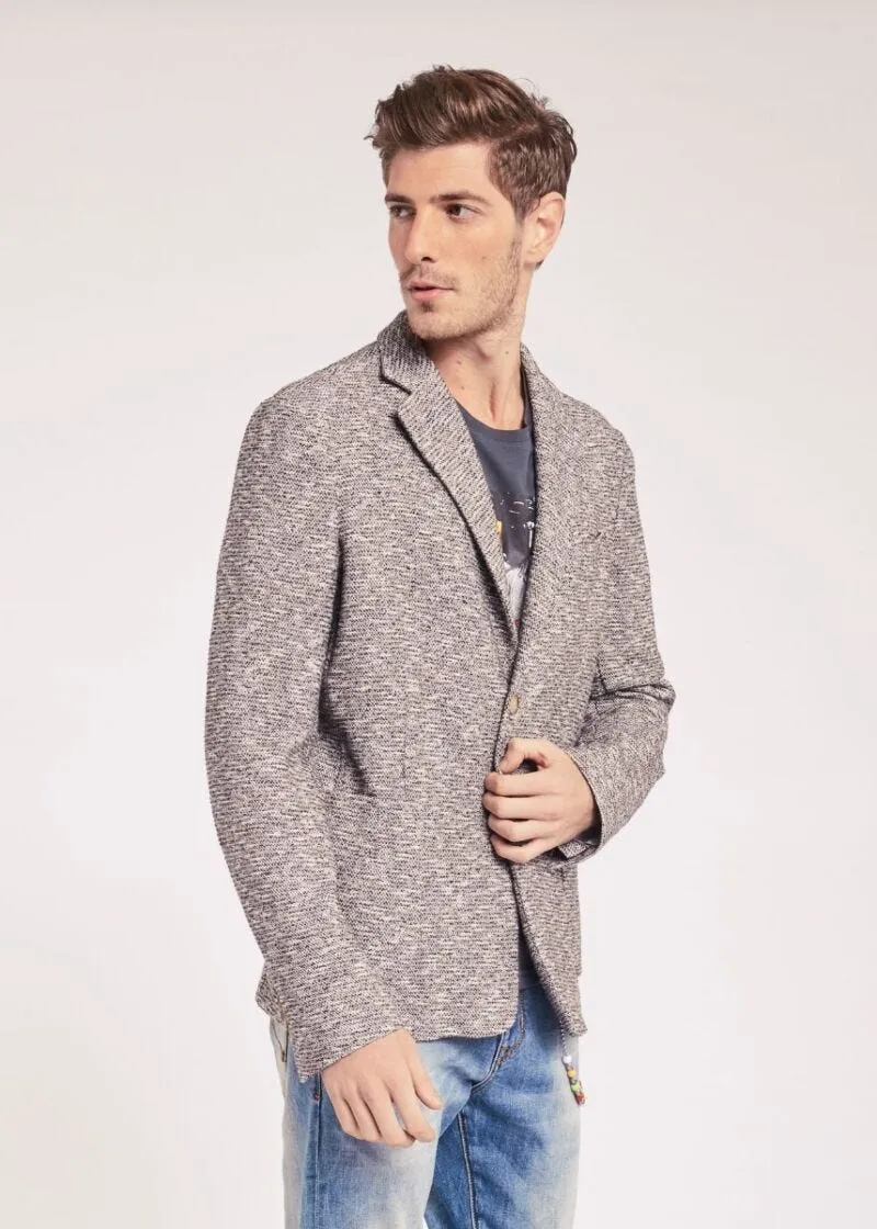 Blazer in maglia melange