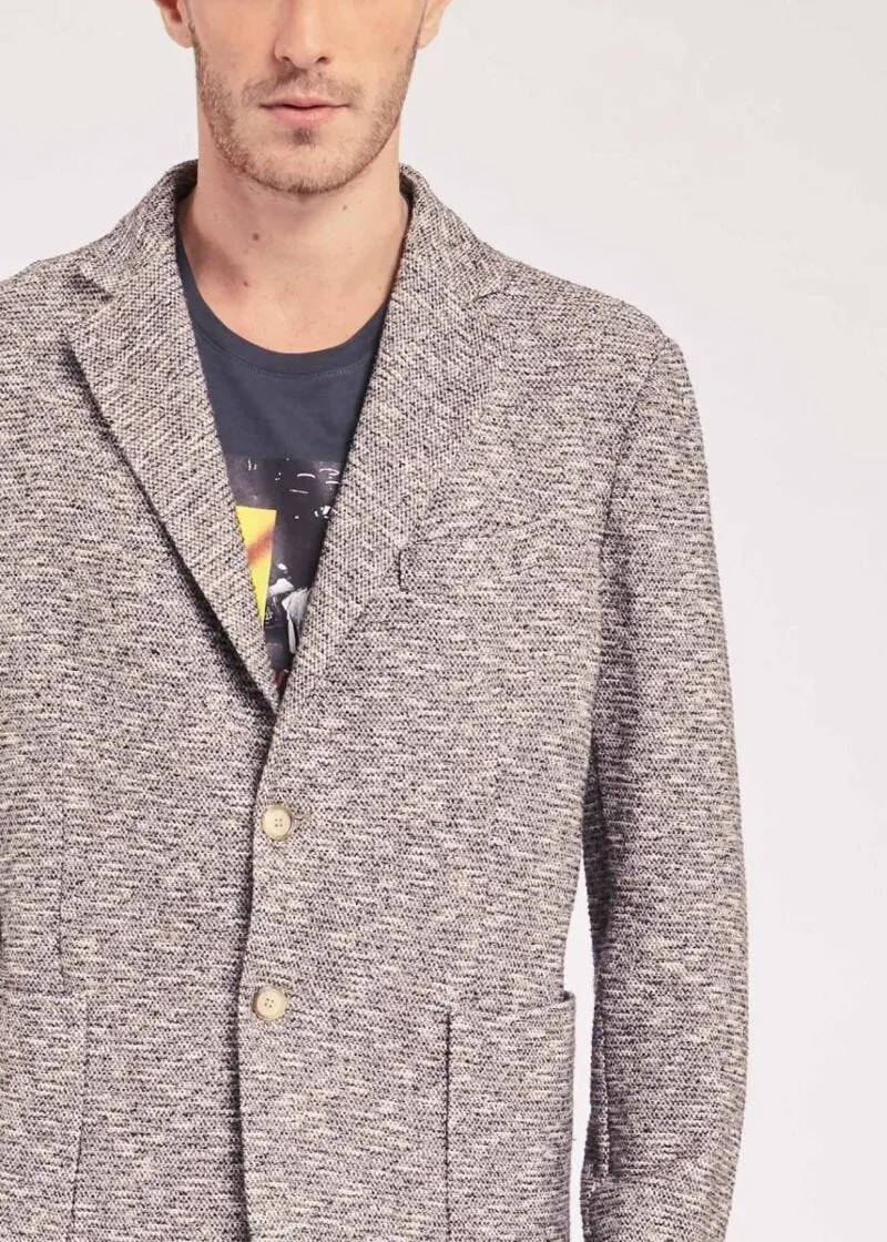 Blazer in maglia melange