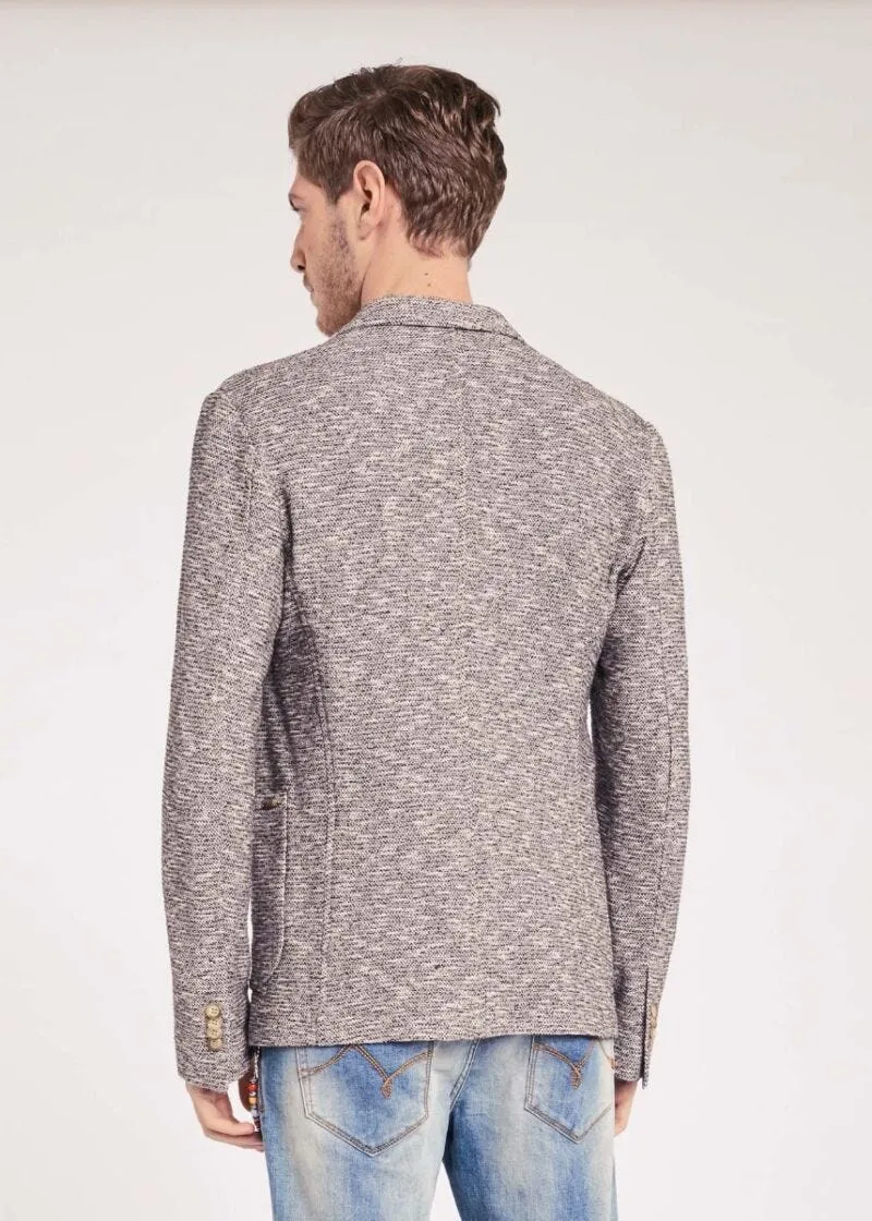 Blazer in maglia melange