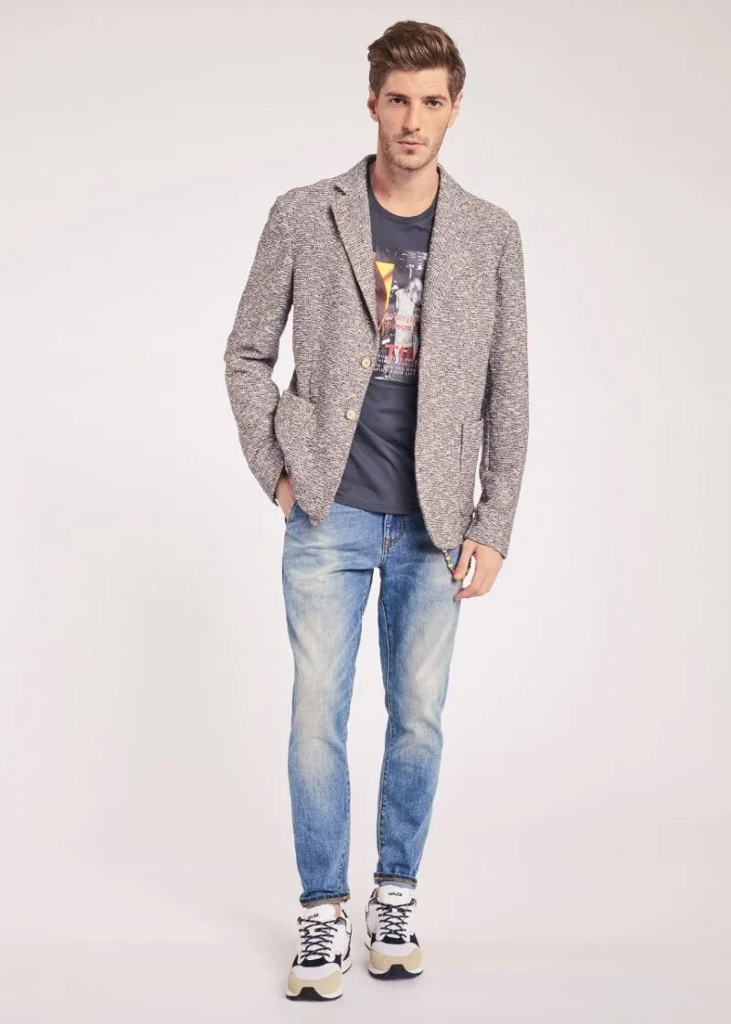 Blazer in maglia melange