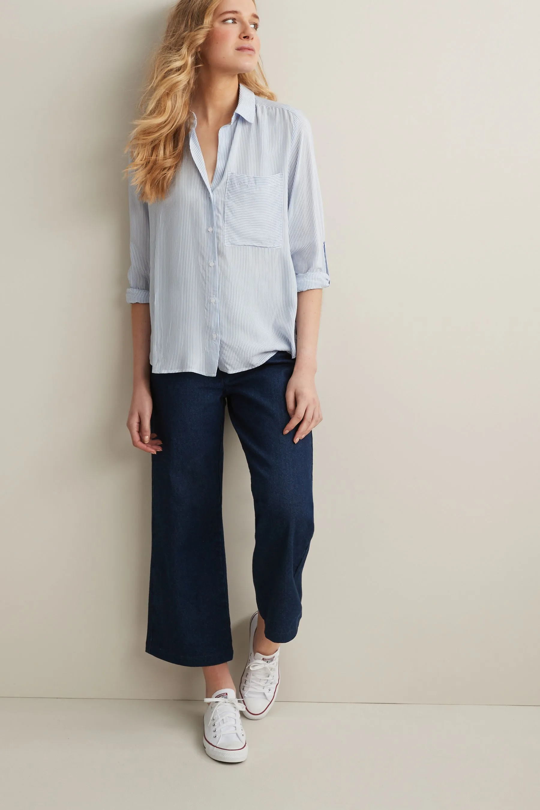 Blu/Bianco  - A righe Manica lunga - Camicia elegante