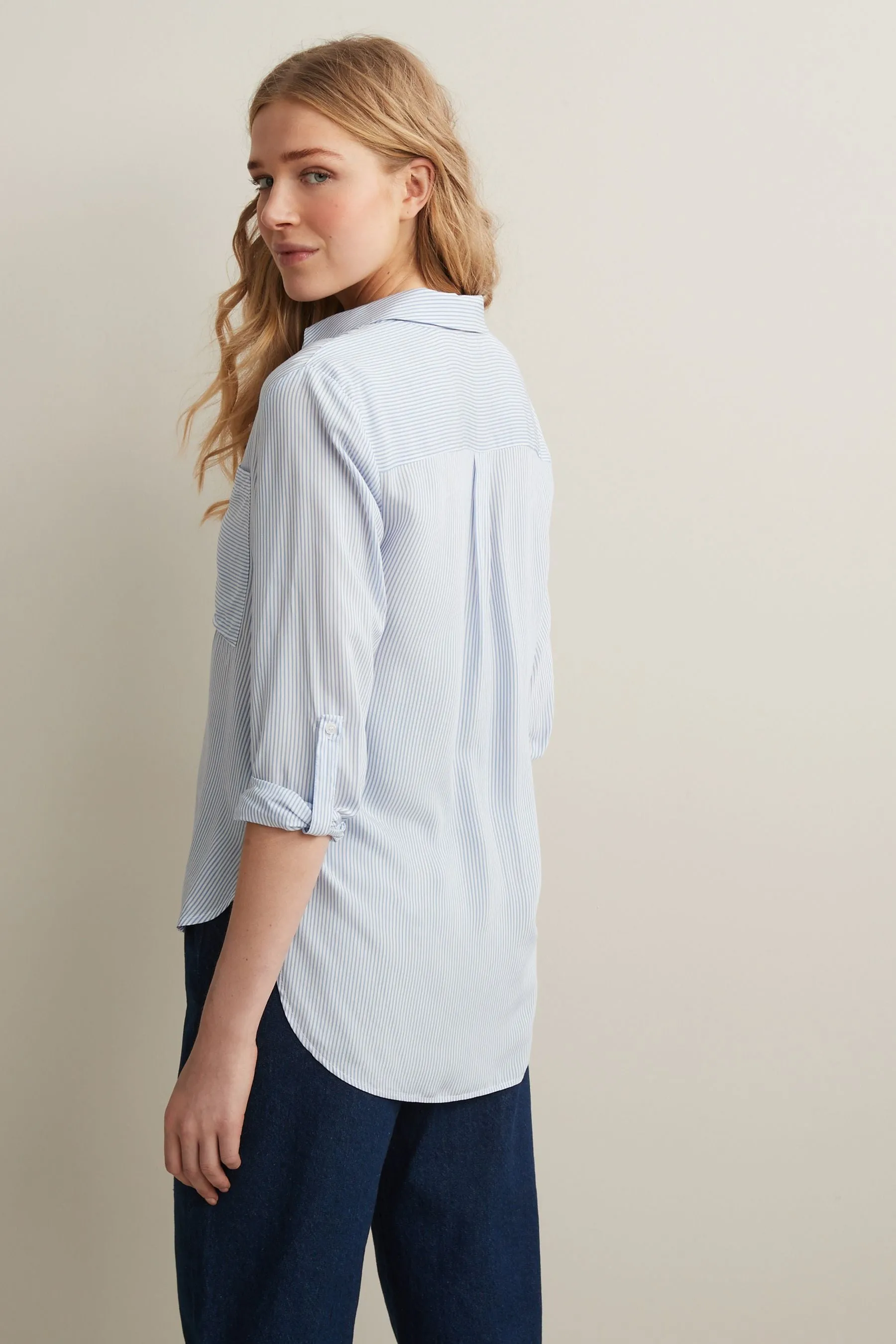 Blu/Bianco  - A righe Manica lunga - Camicia elegante